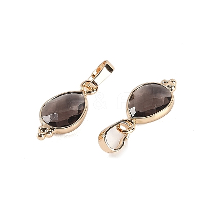Natural Smoky Quartz Faceted Pendans KK-L218-004G-05-1