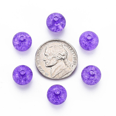 Transparent Crackle Acrylic Beads MACR-S373-66C-N21-1