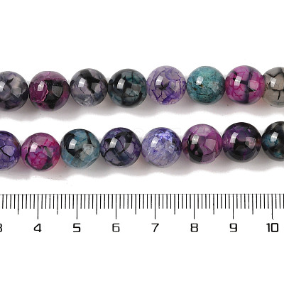 Natural Dragon Veins Agate Bead Strands G-NH0013-B01-02-1
