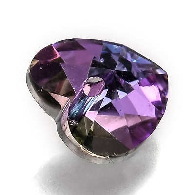 Electroplate Glass Charms X-G030V10mm-001HE-1