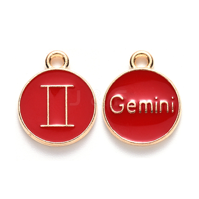 Alloy Enamel Pendants ENAM-S124-01B-07I-1