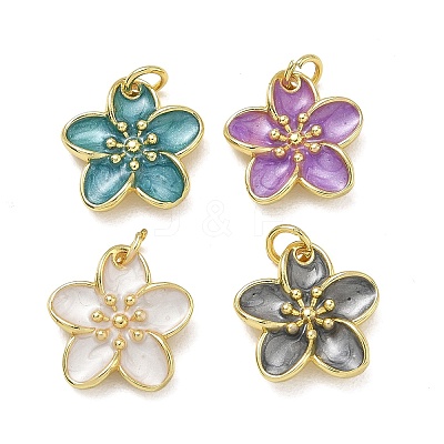 Brass Enamel Pendants KK-CBAD9DF-03G-A-1