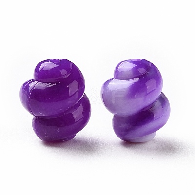 Two Tone Opaque Acrylic Beads OACR-P013-31A-1