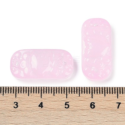 Spray Painted Transparent Glass Connector Charms X1-GLAA-H035-06J-1