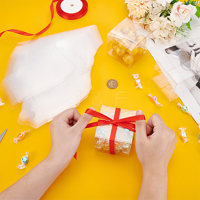 Transparent Plastic PVC Box Gift Packaging CON-WH0106-05-1