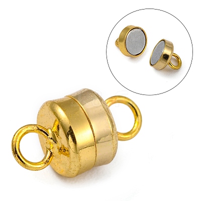 Column Brass Magnetic Clasps with Loops X-KK-M064-G-NR-1