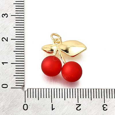 Spray Painted Brass Pendants X-KK-G529-08G-1