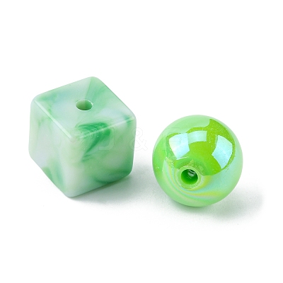 Opaque & Transparent Acrylic Beads MACR-YW0002-01D-1