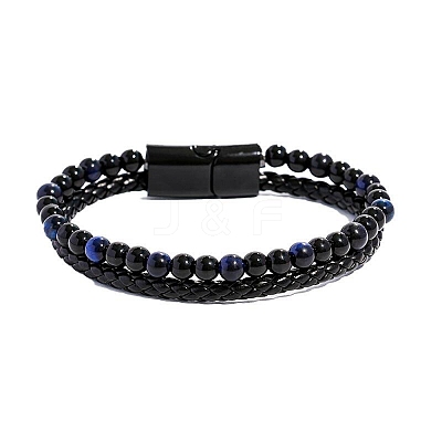Natural Lava Rock  Beaded Bracelets PW24070698981-1