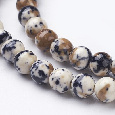 Synthetic Ocean White Jade Bead Strands X-G-J350-10mm-03-1
