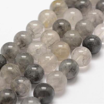 Natural Cloudy Quartz Beads Strands G-E376-8mm-01-1