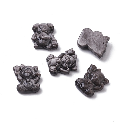 Natural Obsidian Pendants G-B019-02-1