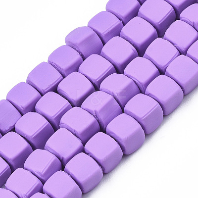 Handmade Polymer Clay Beads Strands CLAY-S092-78H-1