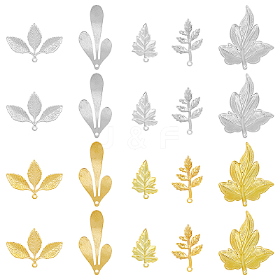 20Pcs 10 Style Brass Pendant KK-FH0006-18-1