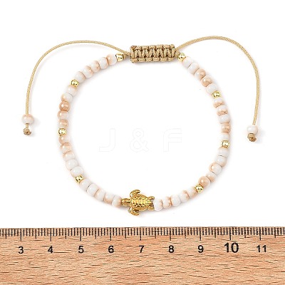 Glass Seed Beads Braided Bead Bracelets BJEW-JB13836-1