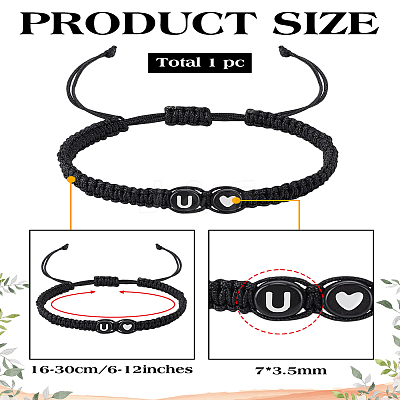 1Pc Adjustable Nylon Cord Braided Bracelets for Women Men BJEW-LP0001-31A-U-1