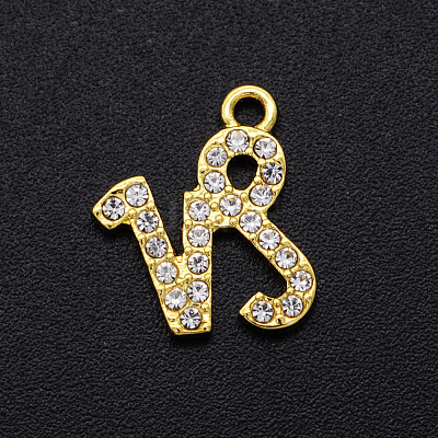 Alloy Rhinestone Charms PALLOY-S098-DA024-10-1