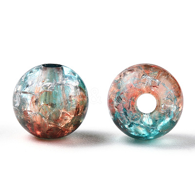 Transparent Crackle Acrylic Beads CACR-N002-14A-1