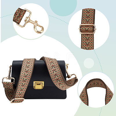 2Pcs 2 Colors Boho Style Polyester Webbing Bag Straps DIY-WR0003-37-1
