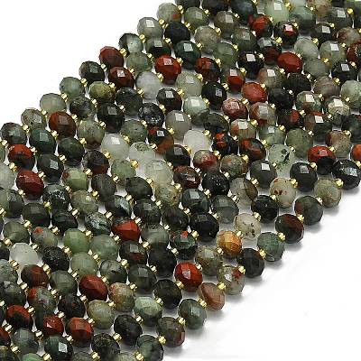 Natural Africa Bloodstone Beads Strands G-P573-A41-01-1