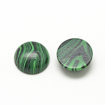 Synthetic Malachite Cabochons G-R416-12mm-38-1