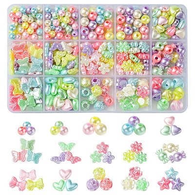 Imitation Pearl Acrylic Beads OACR-FS0001-50-1