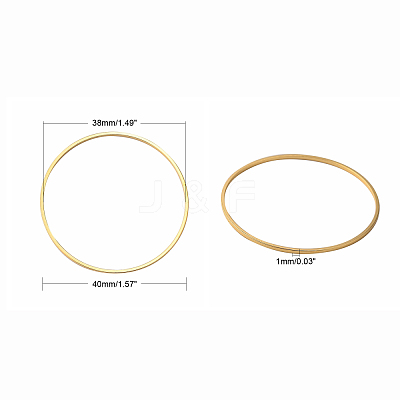 Brass Linking Rings KK-Y003-03L-G-1