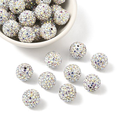 Pave Disco Ball Beads X-RB-Q195-14mm-AB-1