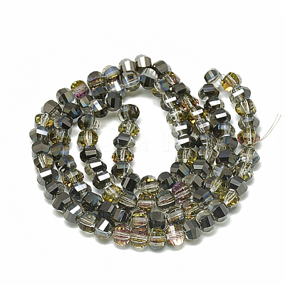 Electroplate Glass Beads Strands X-EGLA-Q094-A18-1