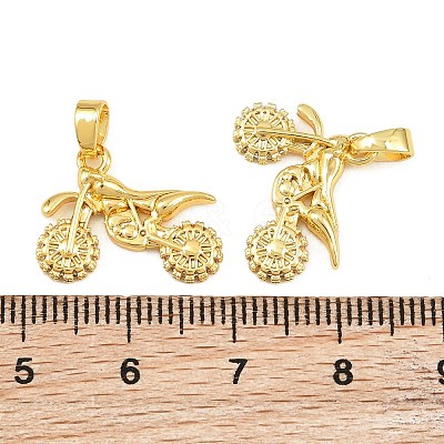 Brass Micro Pave Clear Cubic Zirconia Pendants CU-CBABDE1-04G-1