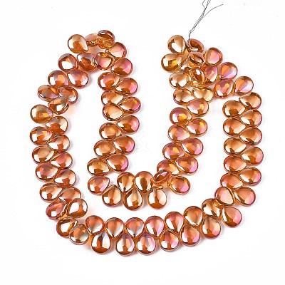 Electroplate Glass Beads Strand X-EGLA-S188-27-B01-1