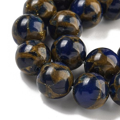 Synthetic Gold Clinquant Stone Beads Strands G-P549-A01-03A-1