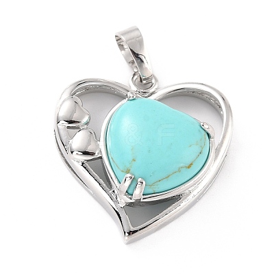 Synthetic Turquoise Pendants G-C236-01H-P-RS-1