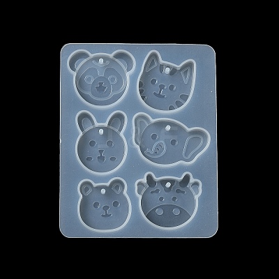 Rabbit/Dragon/Cat Pendant DIY Silhouette Silicone Mold DIY-K073-09B-1