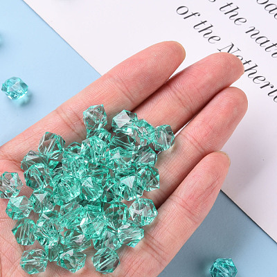 Transparent Acrylic Beads TACR-S154-15B-68-1
