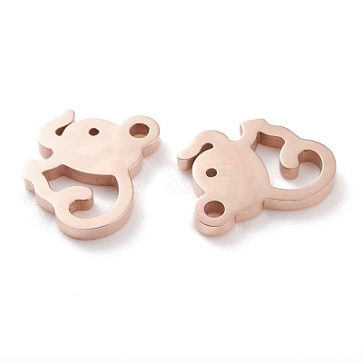 Ion Plating(IP) 304 Stainless Steel Charms STAS-Y002-12RG-1