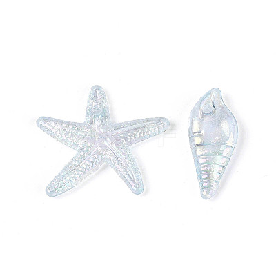 Ocean Theme Transparent Acrylic Beads TACR-T028-69-01A-1