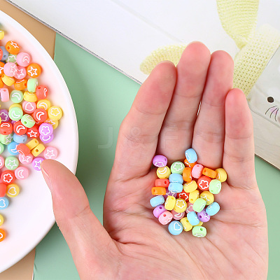 Opaque Acrylic Beads MACR-YW0001-18D-1