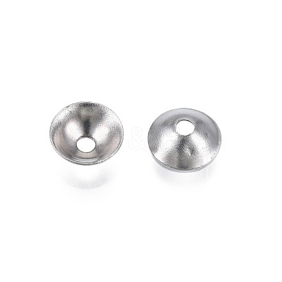Non-Tarnish 304 Stainless Steel Bead Caps STAS-S057-48B-P-1