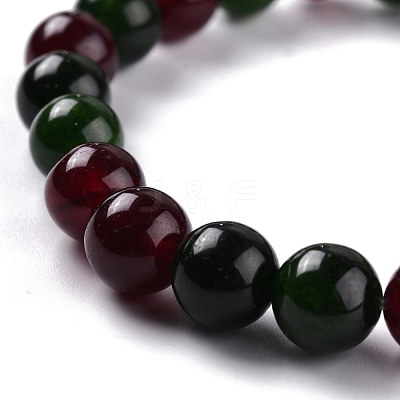 Dyed Natural Jade Beads Stretch Bracelets BJEW-J183-B-06-1