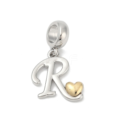 Brass European Dangle Charms KK-Z097-01R-GP-1