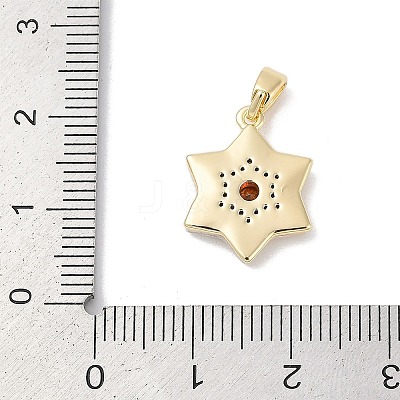 Brass Micro Pave Cubic Zirconia Pendants KK-Q030-04B-G-1