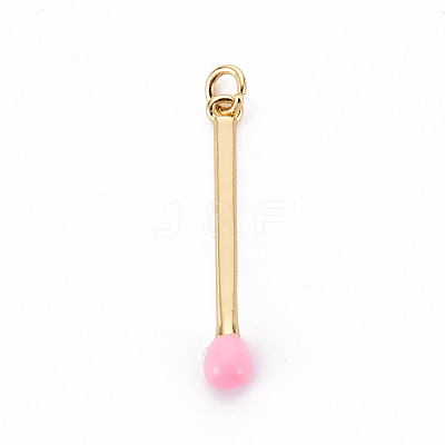 Brass Enamel Pendants KK-S362-032K-NR-1