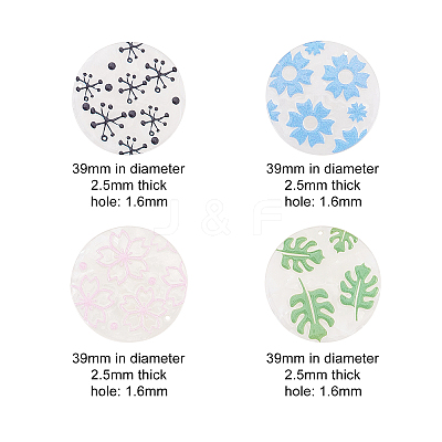 Cellulose Acetate(Resin) Pendants KY-CJ0001-19-1