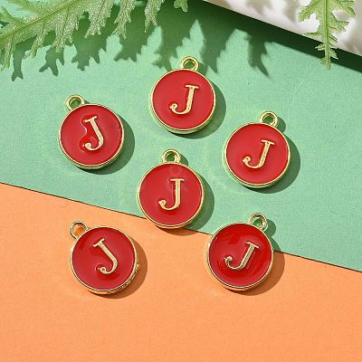 Golden Plated Alloy Enamel Charms LS-ENAM-S118-03J-1