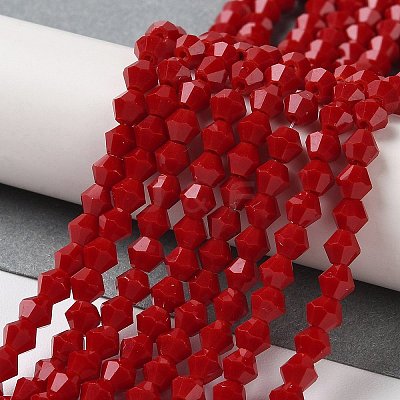 Opaque Solid Color Imitation Jade Glass Beads Strands EGLA-A039-P4mm-D01-1