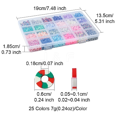 168G 24 Styles Handmade Polymer Clay Beads CLAY-FS0001-38-1