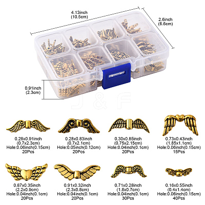185Pcs Tibetan Style Alloy Beads FIND-FS0003-58-1