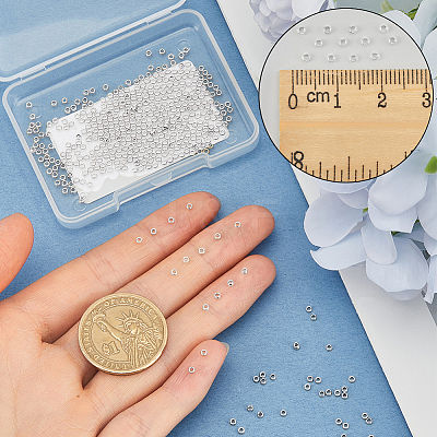 500Pcs 316 Surgical Stainless Steel Rondelle Crimp Beads STAS-BBC0008-71-1