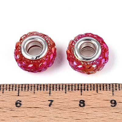 Opaque Resin European Beads RESI-T057-29H-1